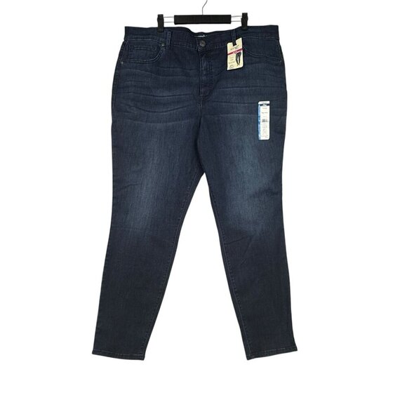 Terra Sky Women’s Plus 22W Skinny Jeans Blue Dark Wash High Rise NWT - Picture 1 of 8